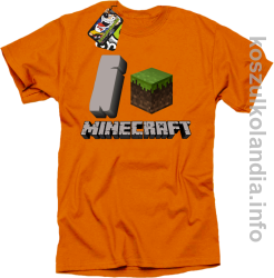 I love minecraft -  koszulka męska - pomarańczowa