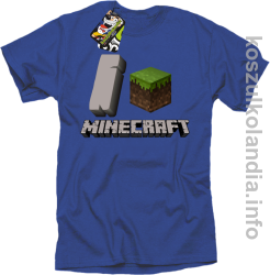 I love minecraft -  koszulka męska - niebieska