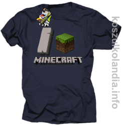 I love minecraft -  koszulka męska - granatowa