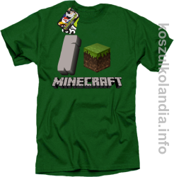 I love minecraft -  koszulka męska - zielona