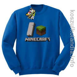 I love minecraft - bluza bez kaptura - niebieska