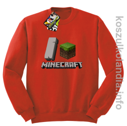 I love minecraft - bluza bez kaptura - czerwona