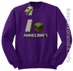 I love minecraft - bluza bez kaptura - fioletowa