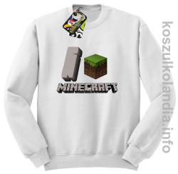 I love minecraft - bluza bez kaptura - biała