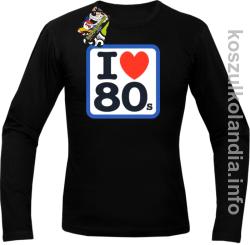 I love 80 - Longsleeve męski - czarny