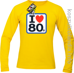 I love 80 - Longsleeve męski - żółty