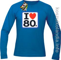 I love 80 - Longsleeve męski - niebieski