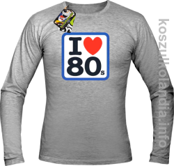 I love 80 - Longsleeve męski - melanż