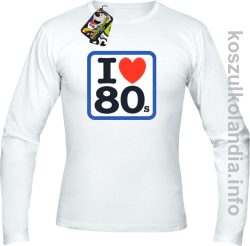 I love 80 - Longsleeve męski - biała