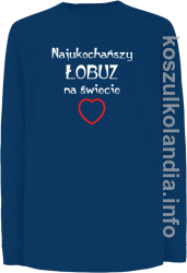 Najukochańszy łobuz na świecie - longsleeve dziecięcy - niebieski