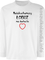 Najukochańszy łobuz na świecie - longsleeve dziecięcy - biały