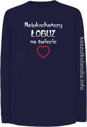 Najukochańszy łobuz na świecie - longsleeve dziecięcy - granatowy
