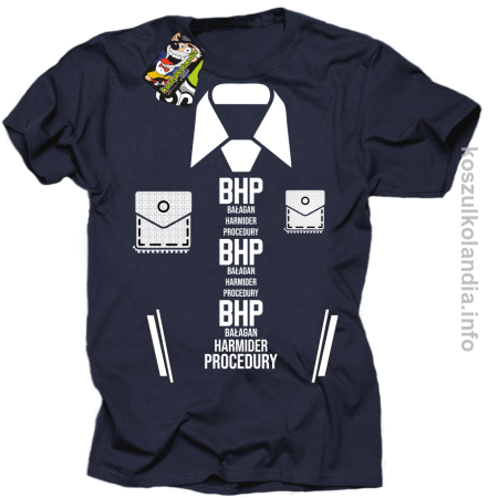 BHP Bałagan Harmider Procedury Krawat - koszulka męska