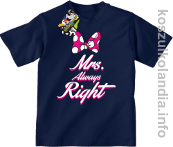 Mrs Always Right - koszulka dziecięca - granatowa
