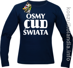 ÓSMY CUD ŚWIATA - Longsleeve męski - granatowy