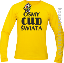 ÓSMY CUD ŚWIATA - Longsleeve męski - żółty