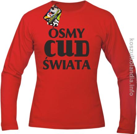 ÓSMY CUD ŚWIATA - Longsleeve męski - czerwony