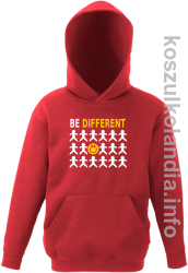 Be Different - bluza z kaptura dziecięca - czerwona