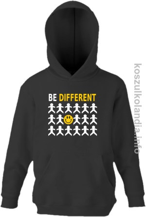 Be Different - bluza z kaptura dziecięca - czarna