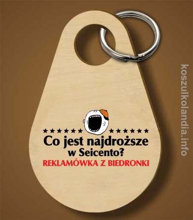 Co jest najdroższe w Seicento Reklamówka z Biedronki - kubek ceramiczny - brelok