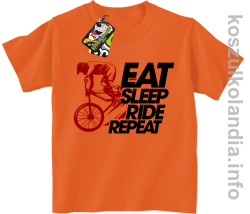 EAT SLEEP Ride Repeat pomarańczowy