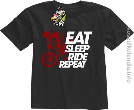 EAT SLEEP Ride Repeat - koszulka dziecięca