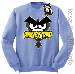 Angry dad - bluza z nadrukiem bez kaptura błękitna