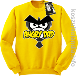 Angry dad - bluza z nadrukiem bez kaptura żółta