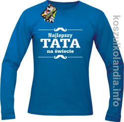 Najlepszy TATA na świecie -  Longsleeve męski niebieski