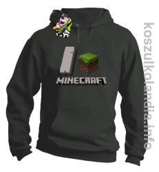 I love minecraft - bluza z kapturem - szara