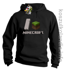 I love minecraft - bluza z kapturem - czarna