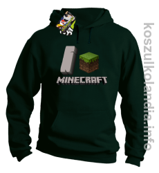 I love minecraft - bluza z kapturem - butelkowa