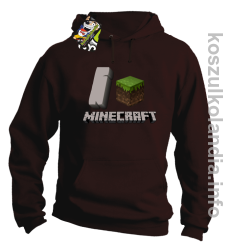 I love minecraft - bluza z kapturem - brązowa