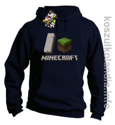 I love minecraft - bluza z kapturem - granatowa