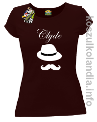 Clyde Retro - koszulka damska - brązowa