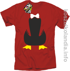 Pingwin no head bez głowy - koszulka męska - czerwony