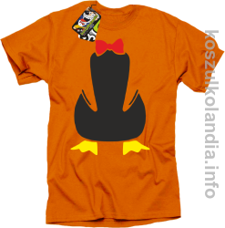 Pingwin no head bez głowy - koszulka męska - pomarańczowy