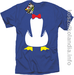 Pingwin no head bez głowy - koszulka męska - niebieski
