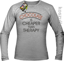 Chocolate is cheaper than therapy - Longsleeve męski - melanż