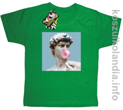 Posąg z gumą do żucia - Koszulka dziecięca zielona 