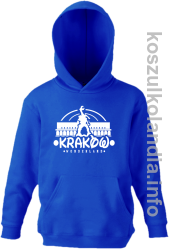 Kraków wonderland - Bluza dziecięca z kapturem niebieska 