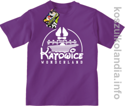 Katowice Wonderland - koszulka dziecięca - fioletowa