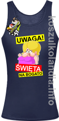 UWAGA Święta na Bogato Różowa Dżoana - Top damski granat