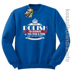 Polish for begginers Yes Tess Q Tess - Bluza męska standard bez kaptura niebieska 