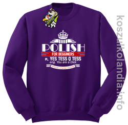 Polish for begginers Yes Tess Q Tess - Bluza męska standard bez kaptura fiolet 