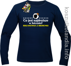 Co jest najdroższe w Seicento Reklamówka z Biedronki - longsleeve męski - granatowy