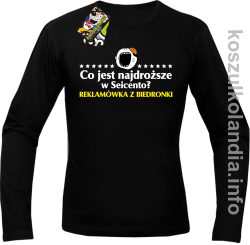 Co jest najdroższe w Seicento Reklamówka z Biedronki - longsleeve męski - czarny