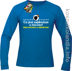 Co jest najdroższe w Seicento Reklamówka z Biedronki - longsleeve męski - niebieski