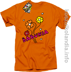 Babunia kwiatuszki trzy - Koszulka standard pomarańcz 