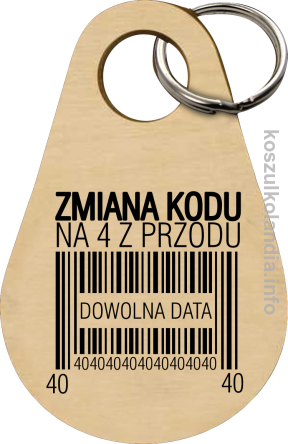 Zmiana Kodu na 4 z przodu - Breloczek 